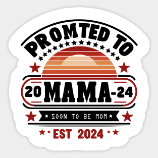 Promoted To Mama Est 2024 - pregnancy announcement New Mommy Sticker